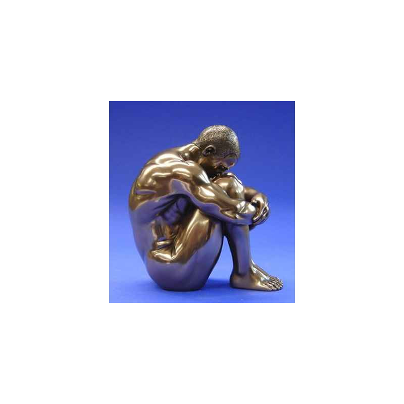 Figurine Body Talk  - Homme bronze Man sitting  - WU71752