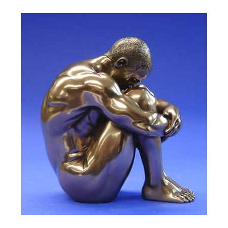 Figurine Body Talk  - Homme bronze Man sitting  - WU71752