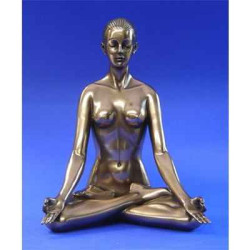 Figurine Body Talk  - Femme bronze Lotus pose  - WU72376