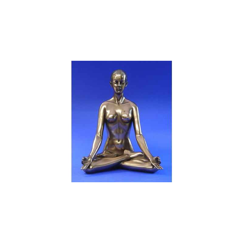 Figurine Body Talk  - Femme bronze Lotus pose  - WU72376