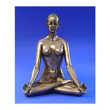 Figurine Body Talk  - Femme bronze Lotus pose  - WU72376