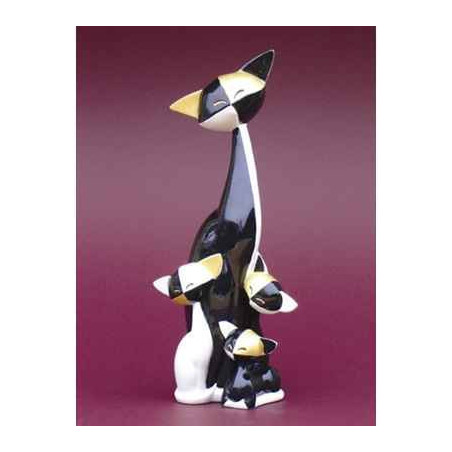 Animaux-Bois-Animaux-Bronzes.com propose Le Chat Quincy et Quinta Quiana Questa W, GW02