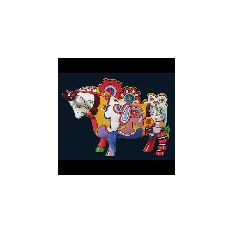 Figurine Statuette Taureau Lucky Flower Art in the City - 84308