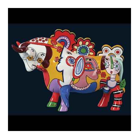 Figurine Statuette Taureau Lucky Flower Art in the City - 84308