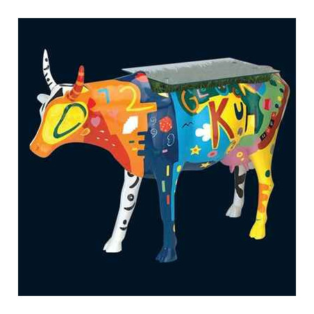 Figurine Statuette Vache Rouge Noir Table Cow Art in the City - 80901