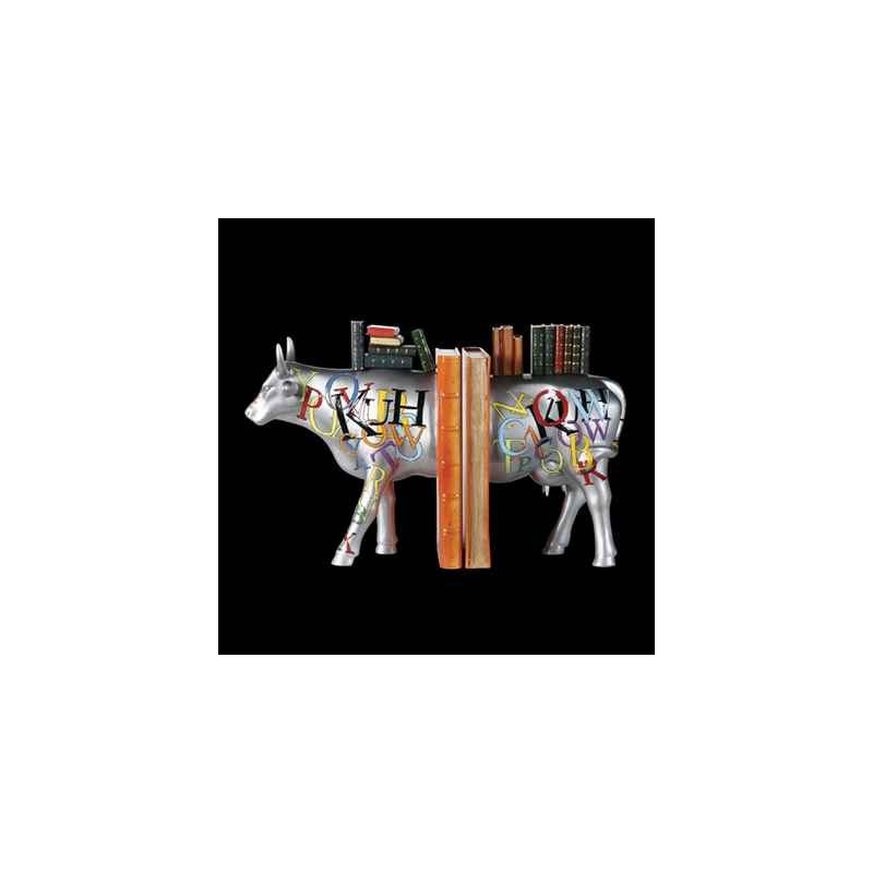 Figurine Statuette Vache Bookworm Serre livre Art in the City - 80635