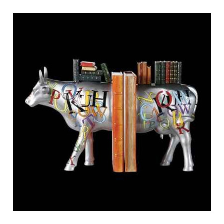 Figurine Statuette Vache Bookworm Serre livre Art in the City - 80635