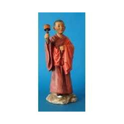 Figurine tibet choden boy prayer wheel col - tib002