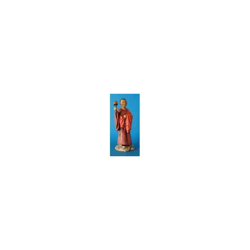 Figurine tibet choden boy prayer wheel col - tib002