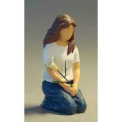 Figurine blue jeans flower of love - bj18410