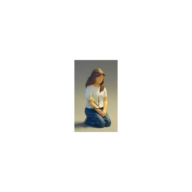 Figurine blue jeans flower of love - bj18410
