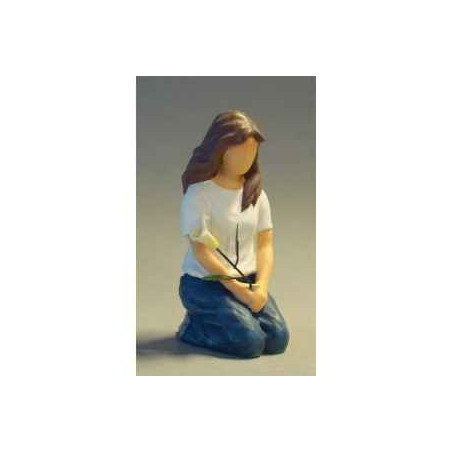 Figurine blue jeans flower of love - bj18410