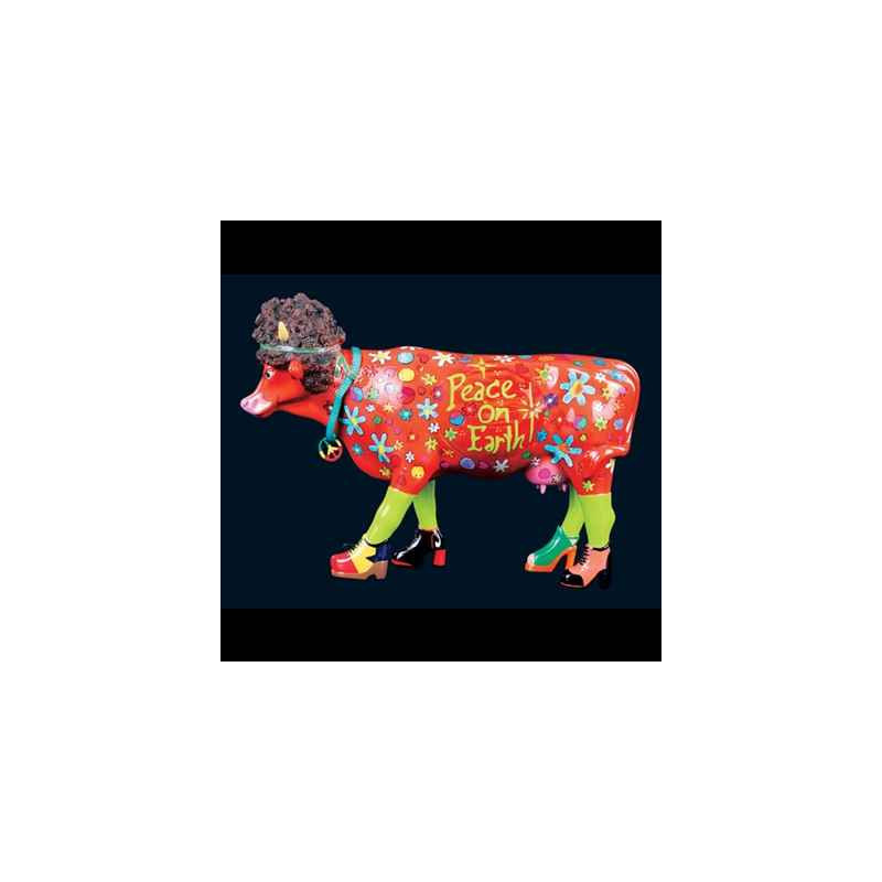 Figurine Statuette Vache Flower Power Hippie Cow Art in the City - 80612
