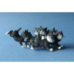 Animaux-Bois-Animaux-Bronzes.com propose Chat Dubout La récrée -DUB54 (2)