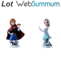 Figurine Disney résine La Reine des neiges Elsa et Anna Grand Jester -LWS -312