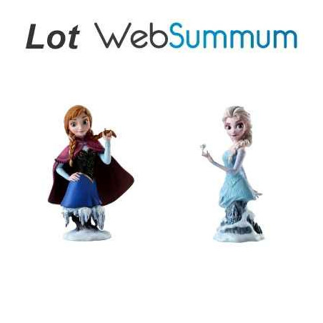 Figurine Disney résine La Reine des neiges Elsa et Anna Grand Jester -LWS -312
