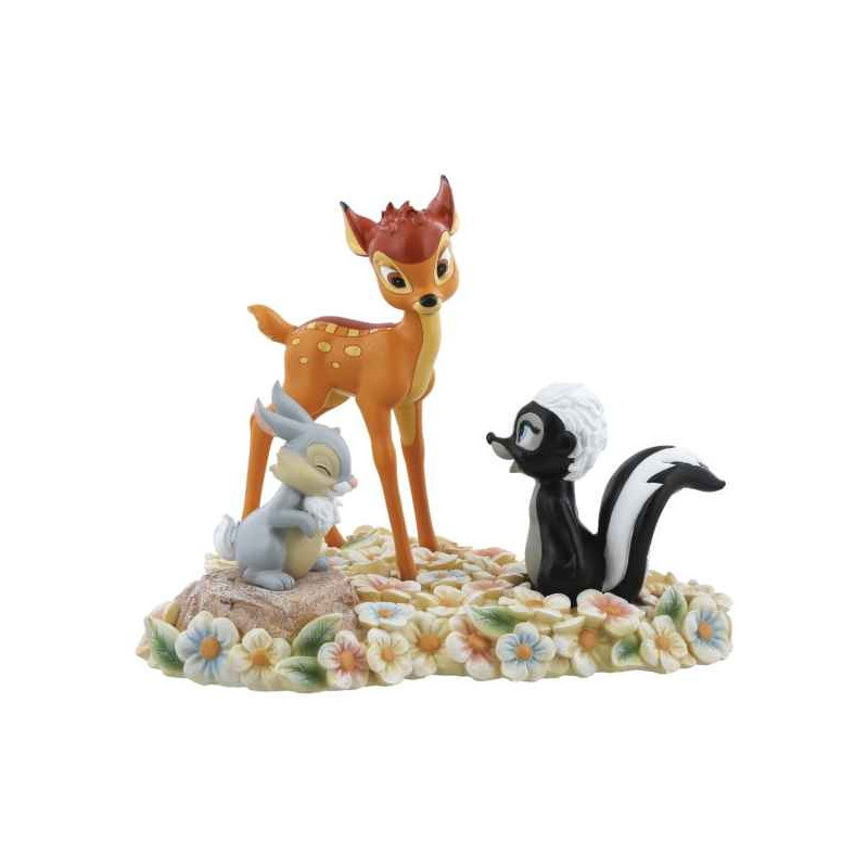 Figurine pretty flower -bambi, thumper and flower collection disney enchanté -A28730
