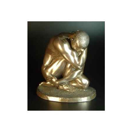 Figurine Bronze Homme Squatting Body Talk  -WU70931