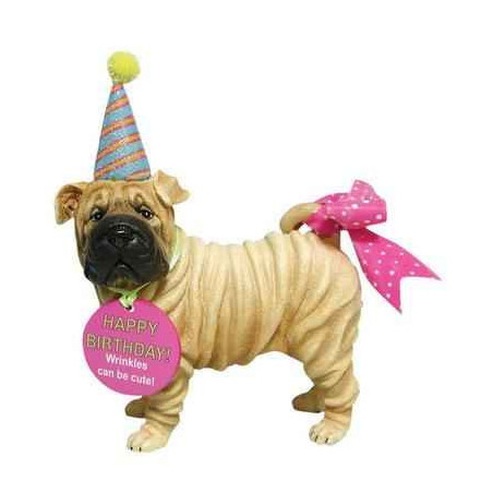 Figurine Shar Pei Anniversaire -HB16901