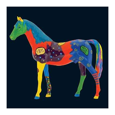 Figurine Statuette Cheval Harlequin Art in the City - 80283