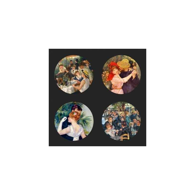 Lot de 4 sous -verres motif oeuvres de Renoir CS07REN