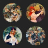 Lot de 4 sous -verres motif oeuvres de Renoir CS07REN