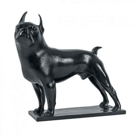 Décors Animaux résine Chien Boston Terrier Toy sculpteur Pompon statuette RMNGP -RF005914