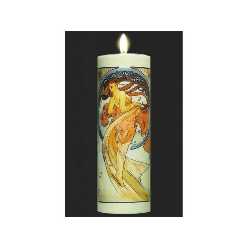 Bougie 14,5cm mucha the arts dance and music Parastone -TC08MU