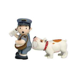 Figurine facteur et chien Sel et Poivre -MW93453