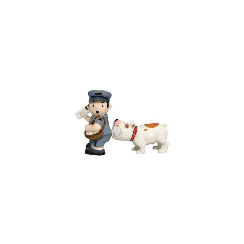 Figurine facteur et chien Sel et Poivre -MW93453