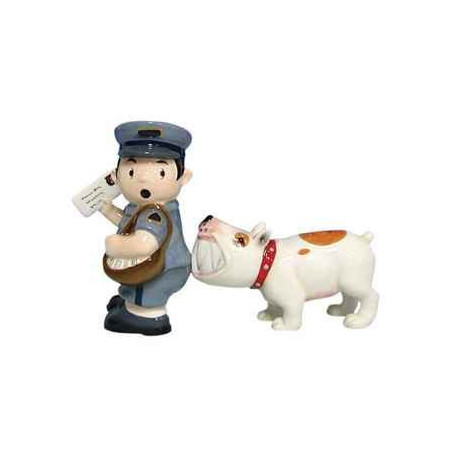 Figurine facteur et chien Sel et Poivre -MW93453