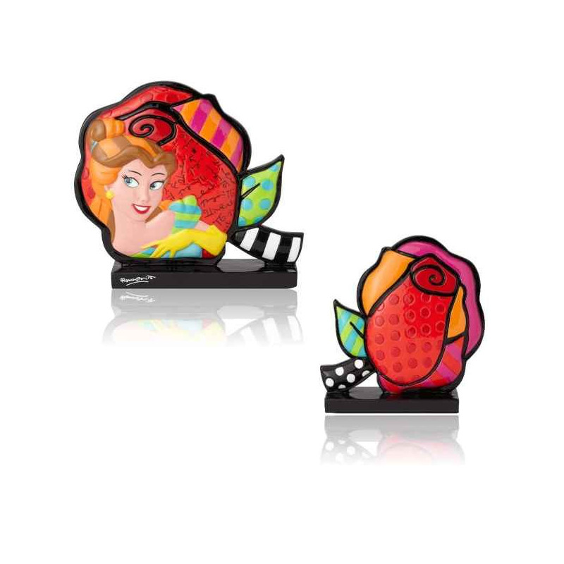 Figurine belle rose icon disney britto -6001006