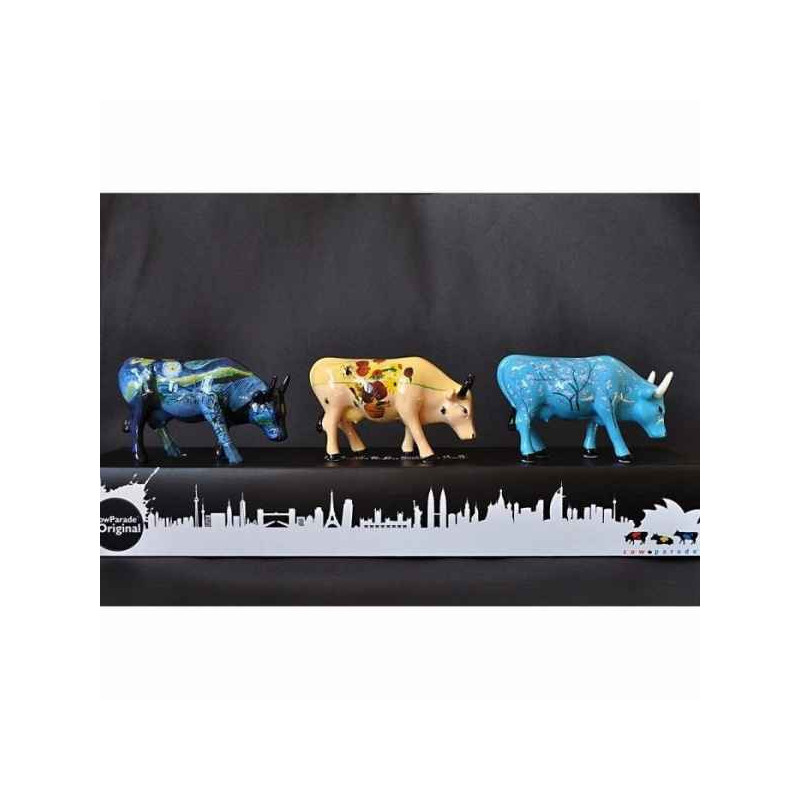 Animaux de la ferme Coffret 3 vaches mini Van Gogh - art pack CowParade - 46601