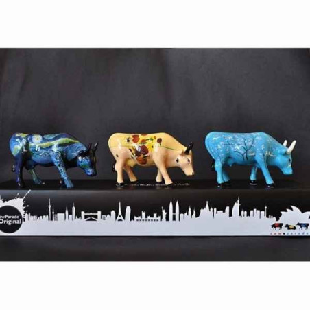 Animaux de la ferme Coffret 3 vaches mini Van Gogh - art pack CowParade - 46601