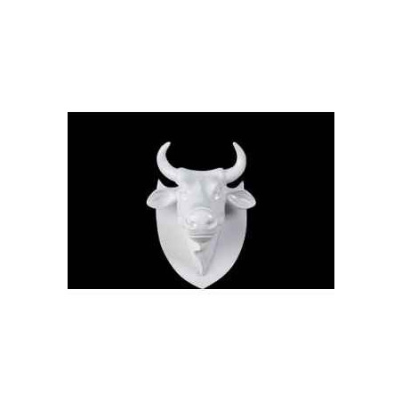 Animaux de la ferme Figurine Trophée vache cowhead white  25cm Art in the City 80997