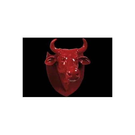 Animaux de la ferme Figurine Trophée vache kuhkopf red 25cm Art in the City 80991