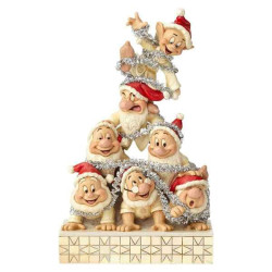 Figurine seven dwarfs white wonderland stacked collection disney trad -6000942