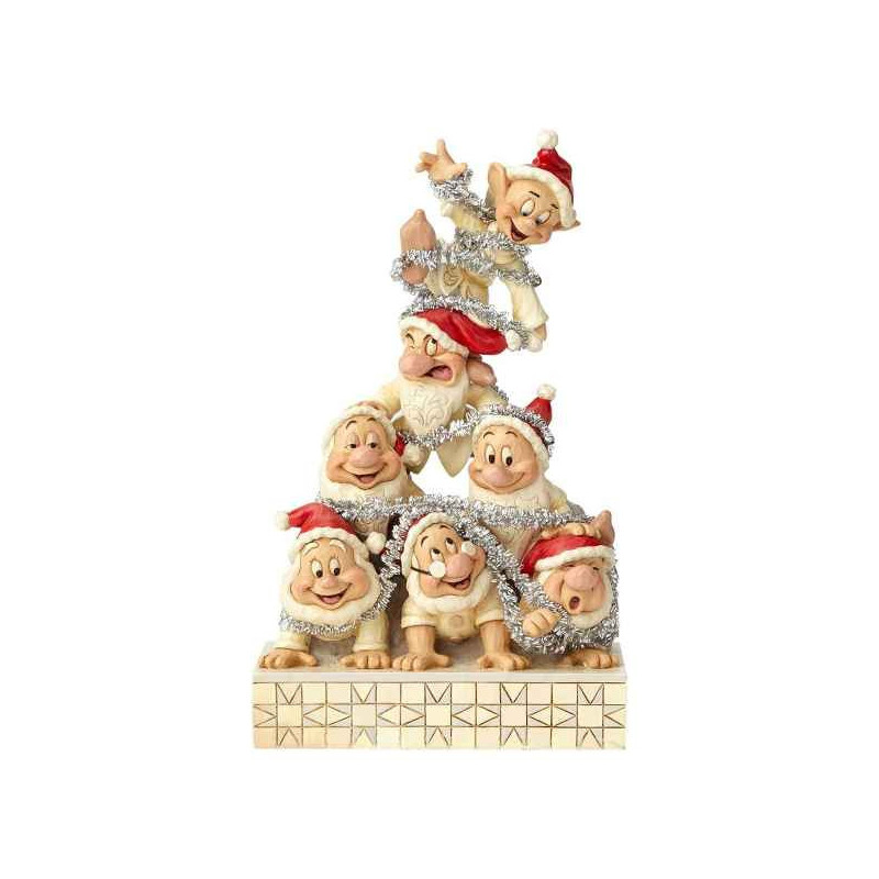 Figurine seven dwarfs white wonderland stacked collection disney trad -6000942