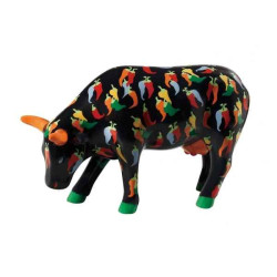 Animaux de la ferme Vache chili con carne CowParade céramique taille M