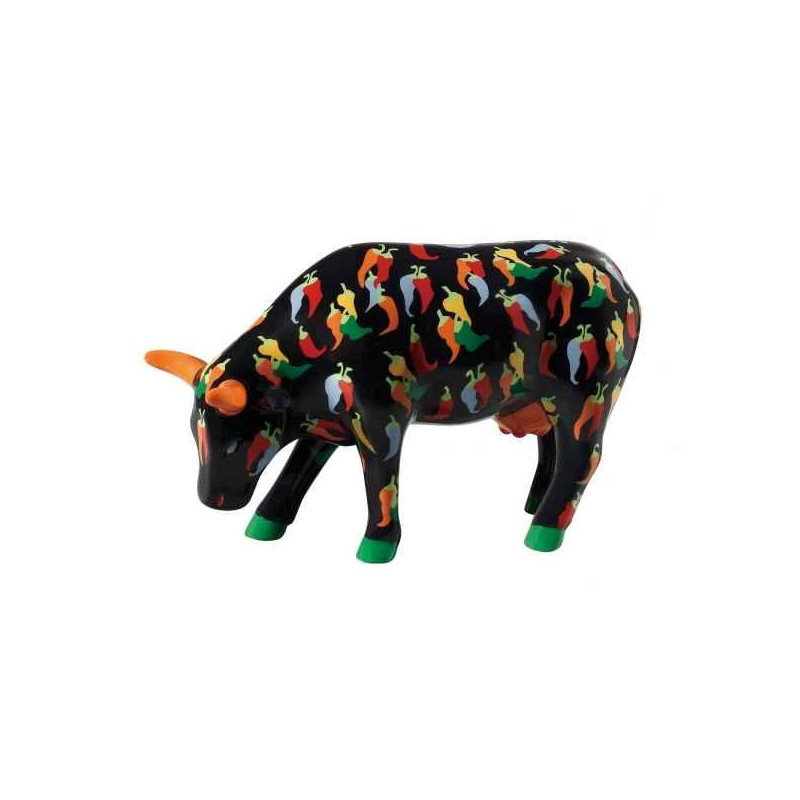 Animaux de la ferme Vache chili con carne CowParade céramique taille M
