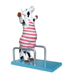 Animaux de la ferme Vache high dive cow CowParade résine taille M