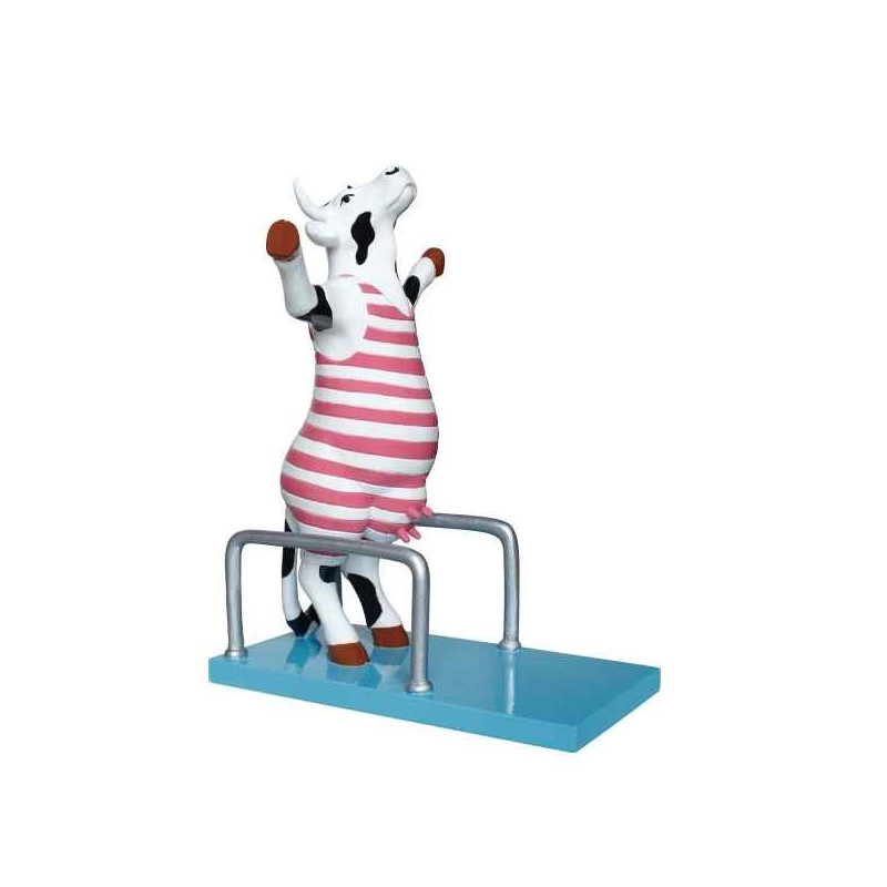 Animaux de la ferme Vache high dive cow CowParade résine taille M