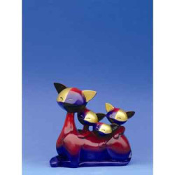Animaux-Bois-Animaux-Bronzes.com propose Le Chat Queenie + Quinta + Quiana Questa R, QR03