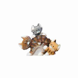 Figurine Farmyard Fun - Bones - Biggles - Buster - CT12BR-CT12GY-CT09LB