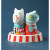 Animaux-Bois-Animaux-Bronzes propose Figurine sel et poivre chien et chat carnival de top choice -PTC089