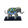 Figurine Elephant Tusk Peacock  -TU13050