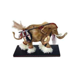 Figurine Elephant Tusk Guerrier africain  -TU13042