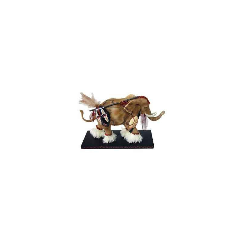 Figurine Elephant Tusk Guerrier africain  -TU13042