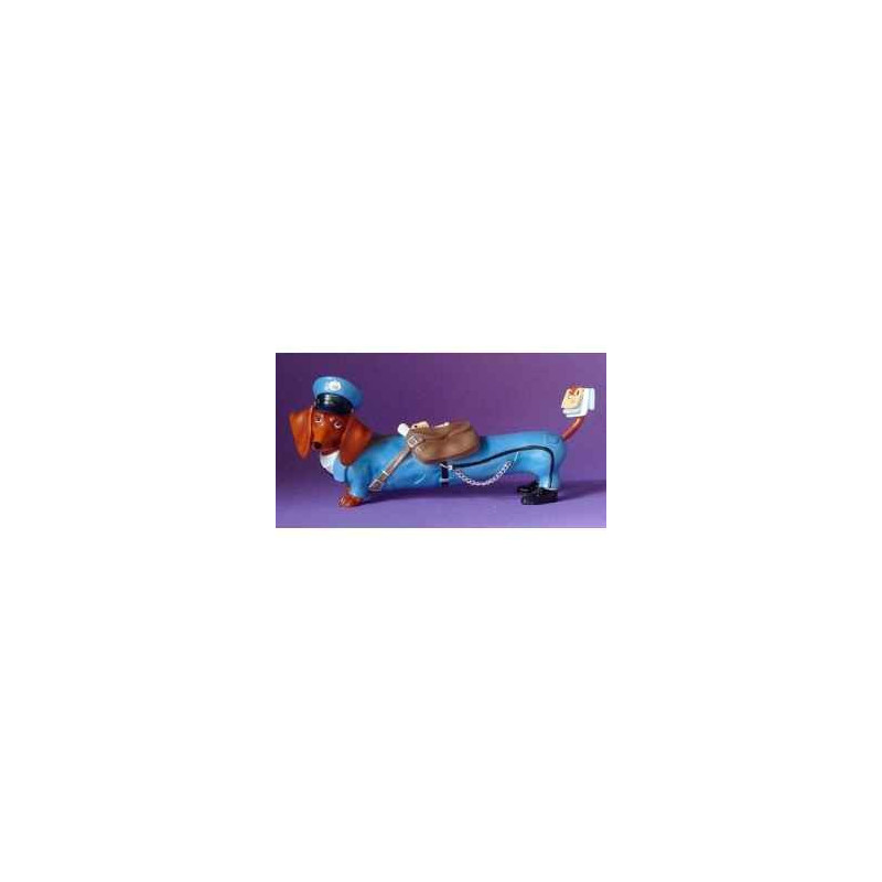 Figurine hot diggity chien teckel mailman  - hot16480