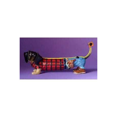 Figurine hot diggity chien teckel handyman  - hot16484